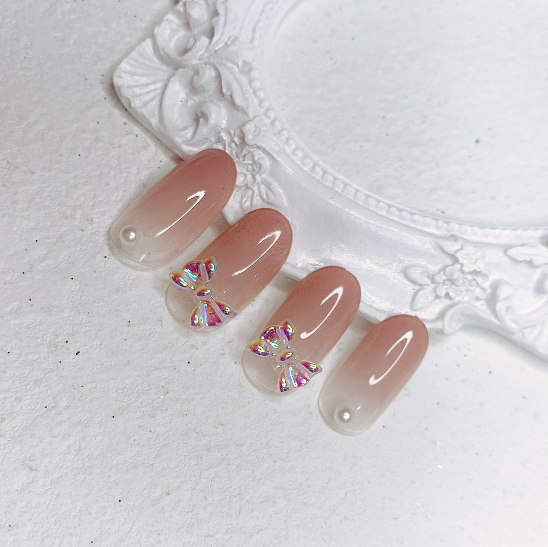 Elegant Butterfly Accent Nail Art
