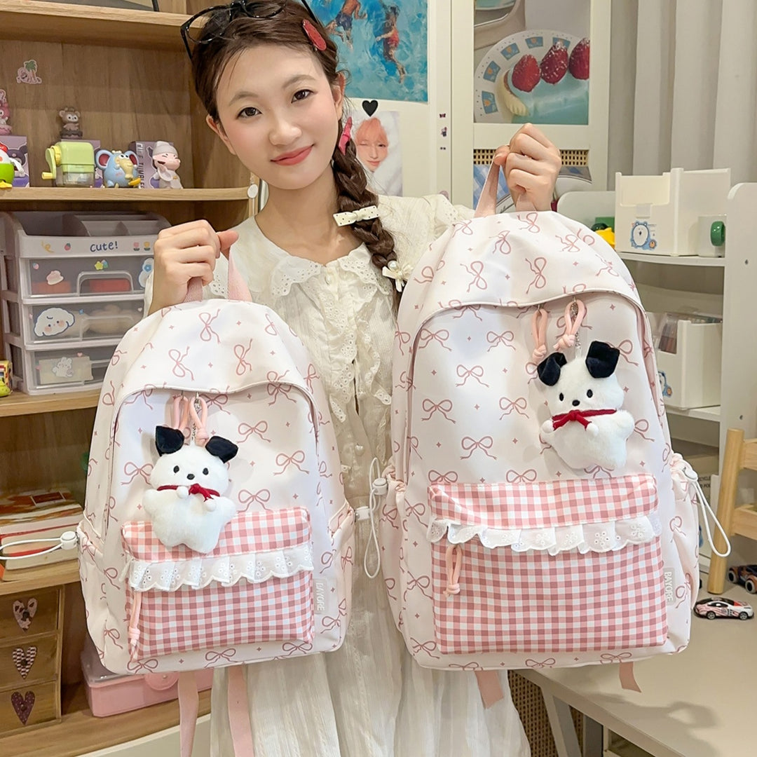 Decorative Bow-Embellished Backpack Kalsten