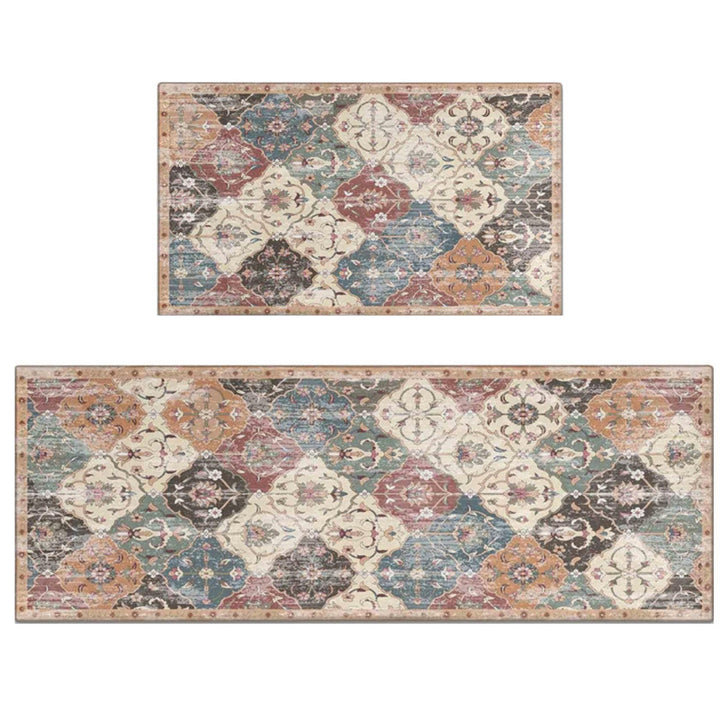 Non-Slip Geometric Print Kitchen Mat Set Kalsten