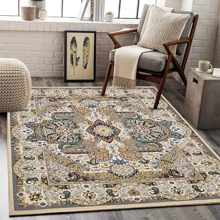 Vintage-Inspired Ornate Area Rug