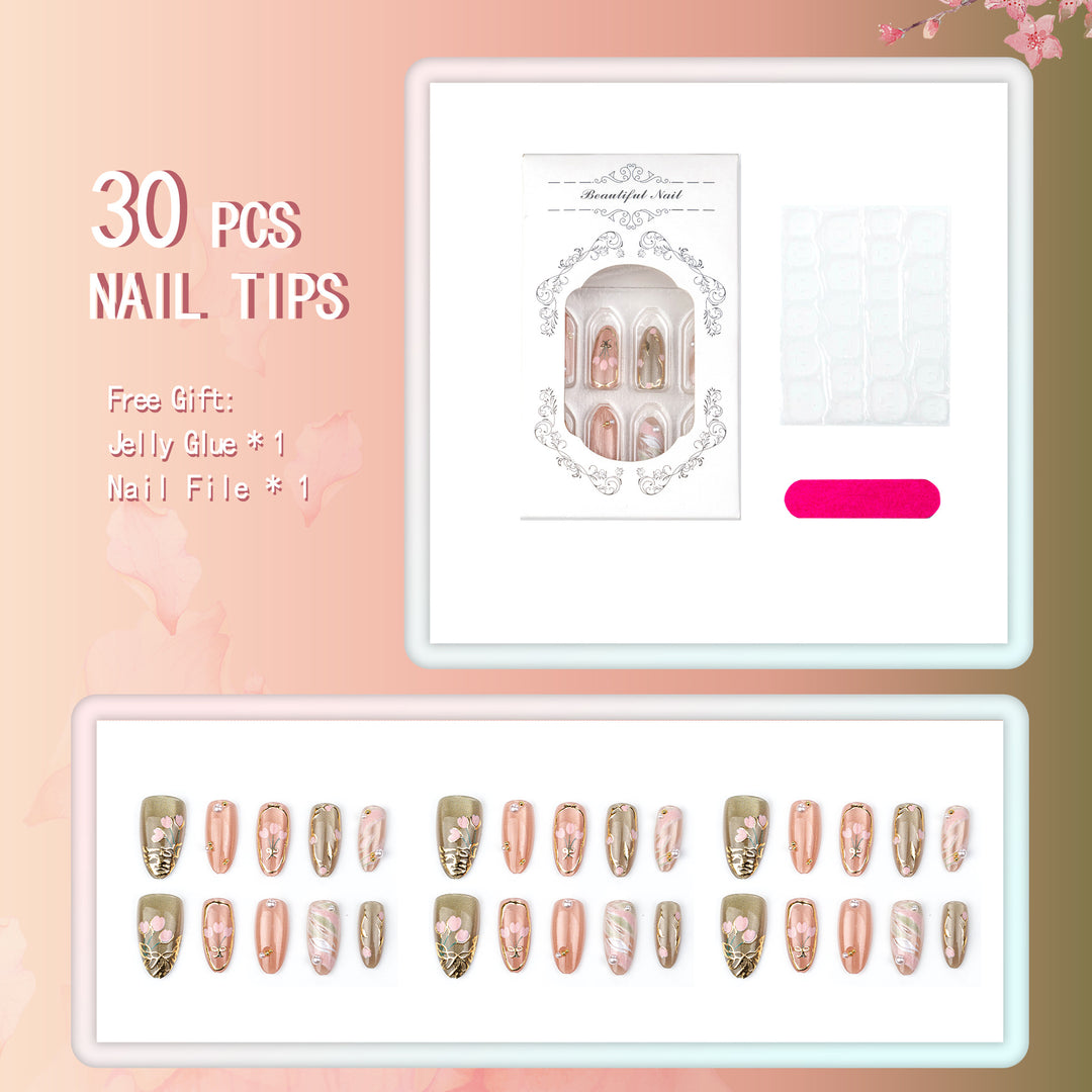 Decorative Artistic Press-On Nail Set