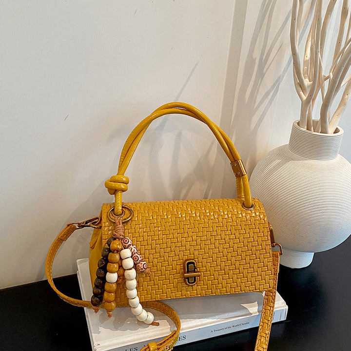 Woven Leather Handbag