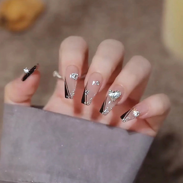 Glamorous Rhinestone Nail Art