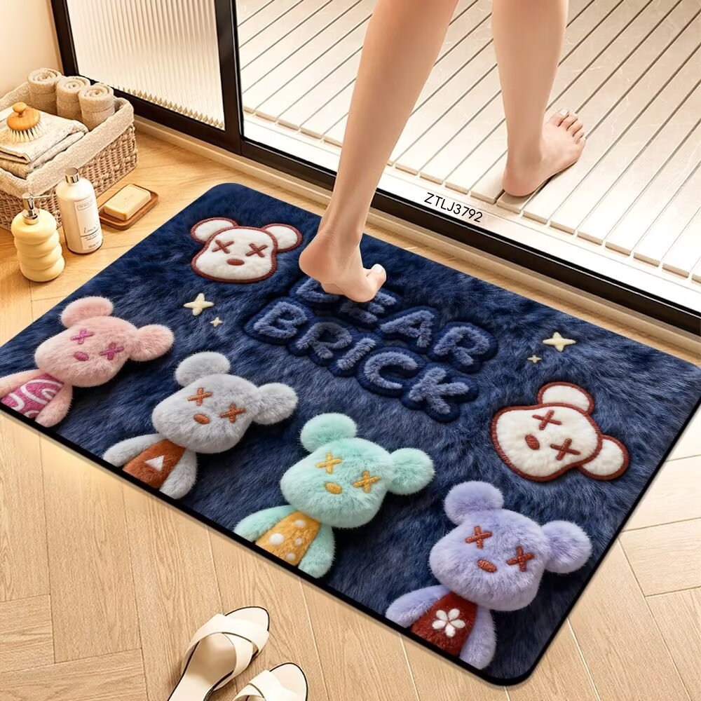 Plush Cartoon Themed Bath Mat Kalsten