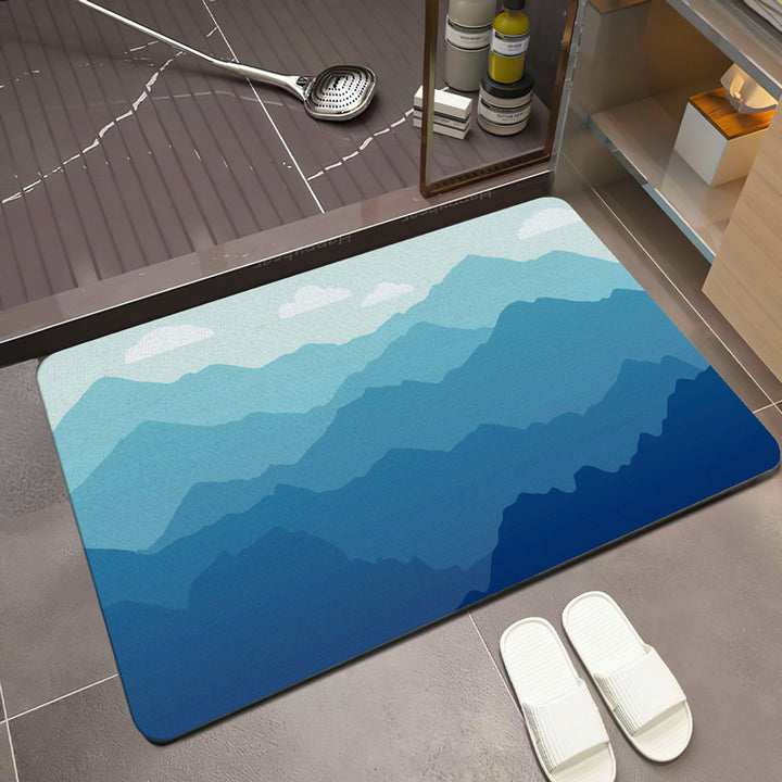 Scenic Mountain Landscape Bath Mat Kalsten
