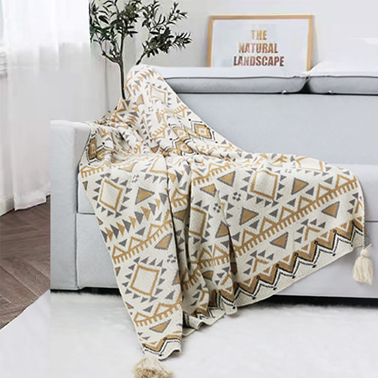 Stylish Geometric Pattern Throw Blanket Kalsten
