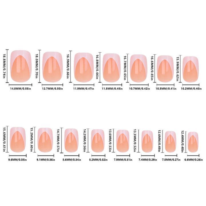Acrylic nail set with elegant French tips and minimalist designs Kalsten