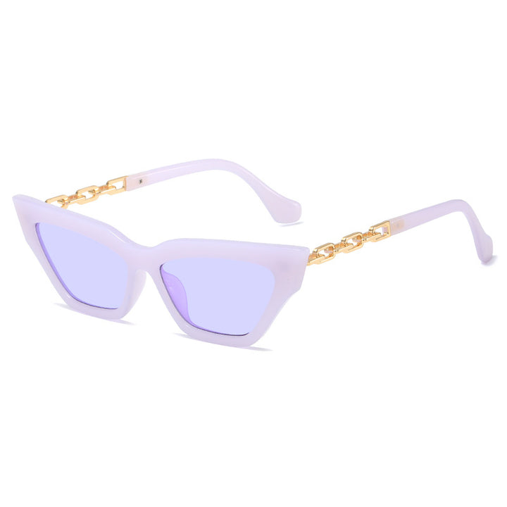 Women edgy cat-eye sunglasses with golden details Kalsten