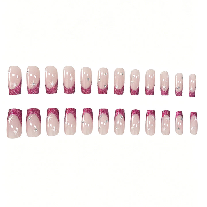 Glittery French Tip Nail Art Enhancements Kalsten