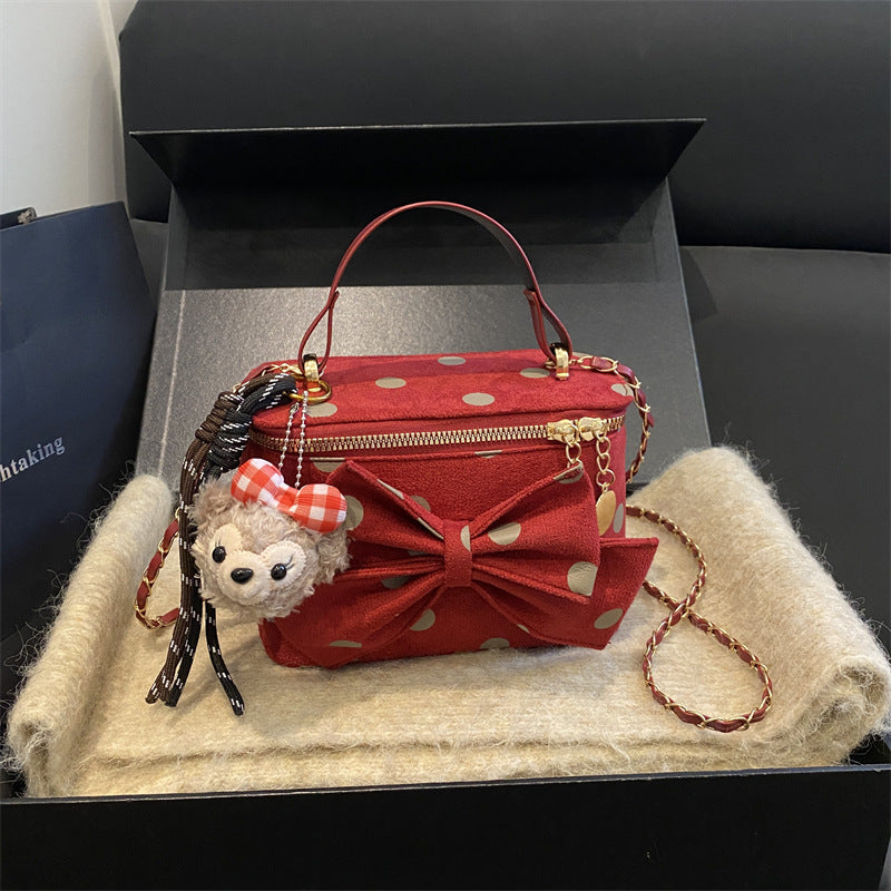 Playful Bow-Accent Mini Handbag