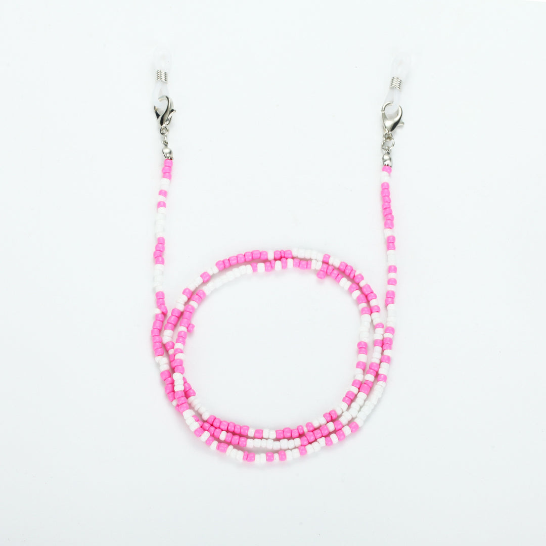 Colored bead necklace with carabiner clasp Kalsten