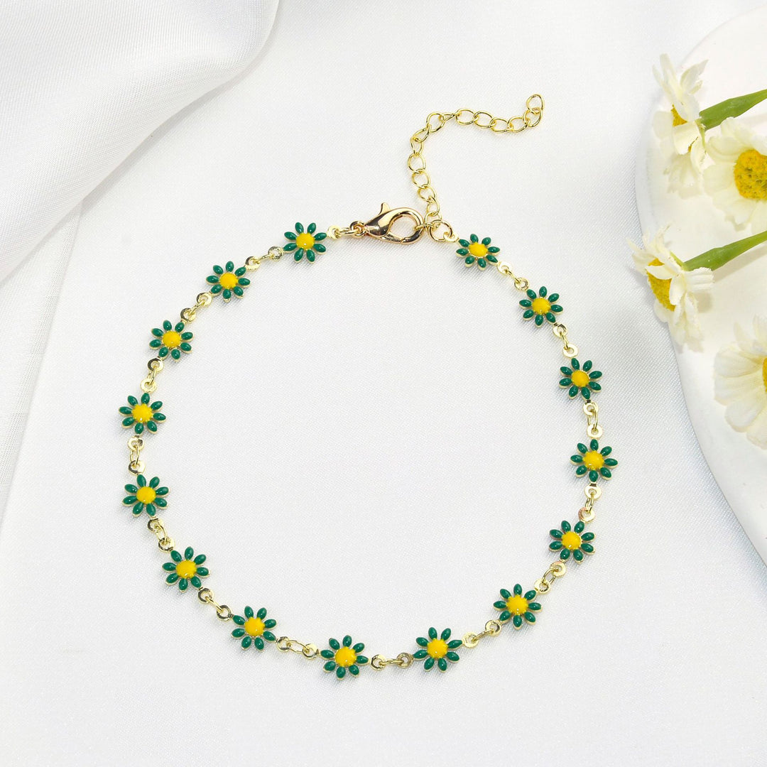 Colorful Floral Chain Bracelet Kalsten