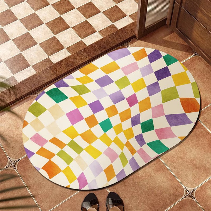 Cat-Themed Plush Bath Mat for Bathroom Decor