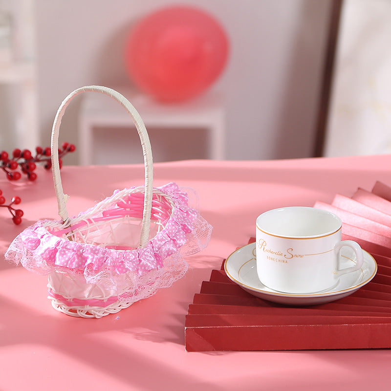 Decorative Woven Lace Basket Kalsten