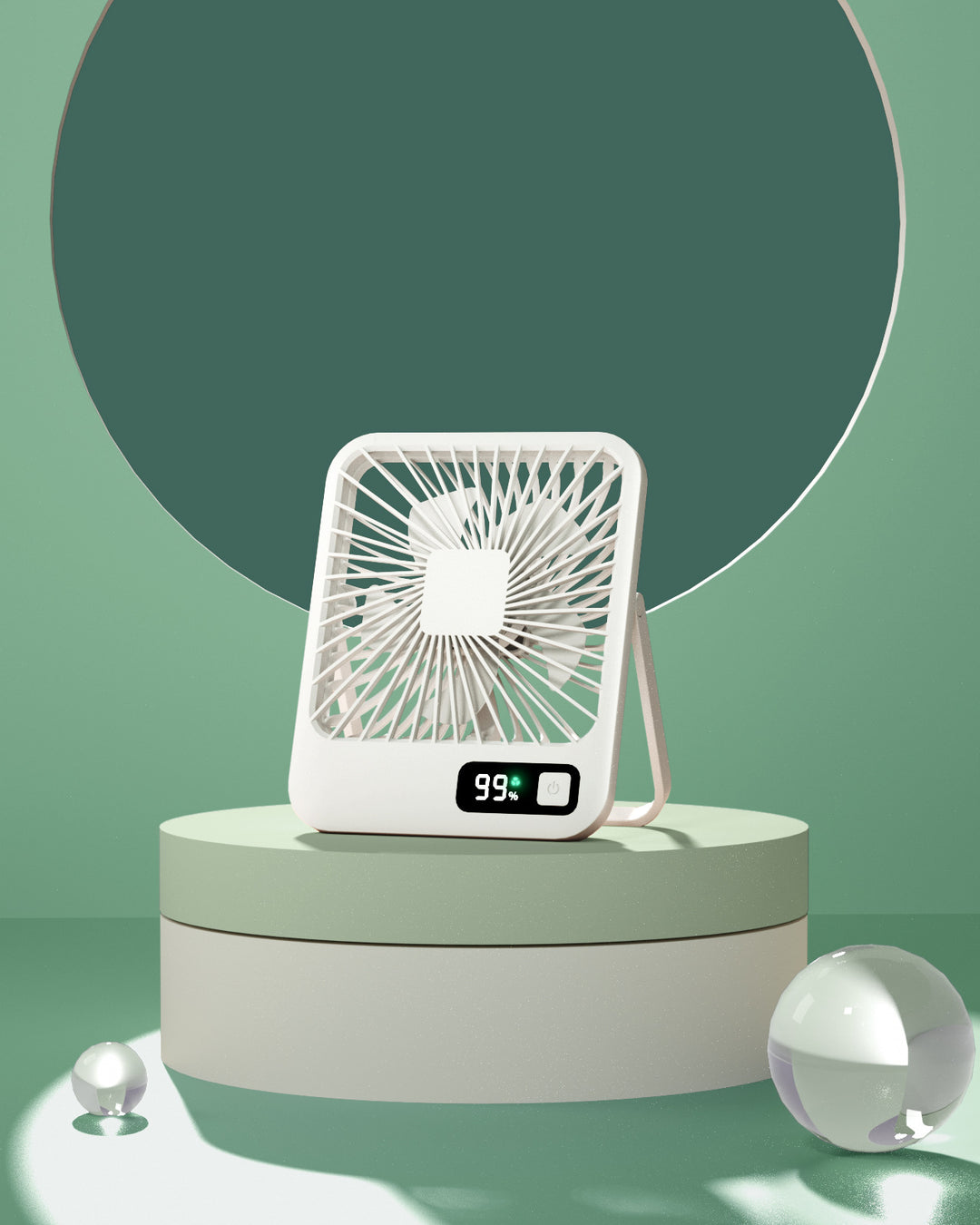 Women Portable USB Fan with LED Display Kalsten