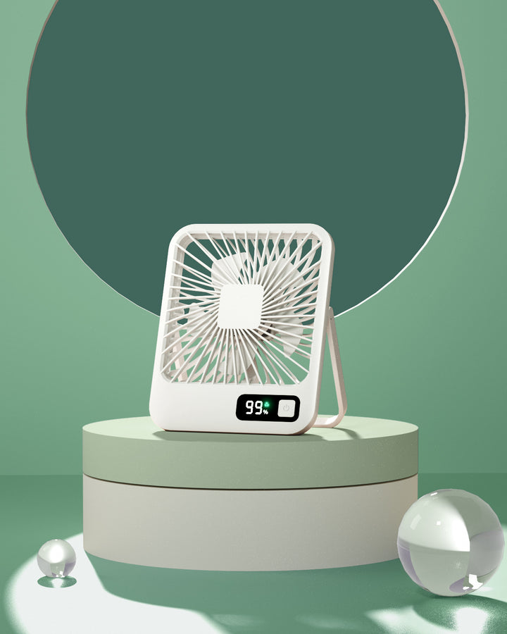 Women Portable USB Fan with LED Display Kalsten
