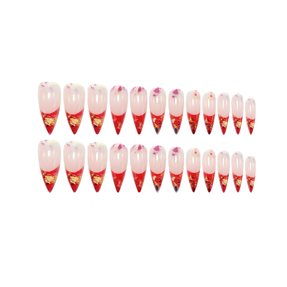 Glittering Stiletto Artificial Nails Kalsten