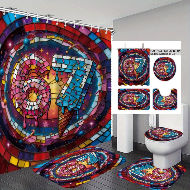 Colorful Dessert-Themed Bathroom Set Kalsten
