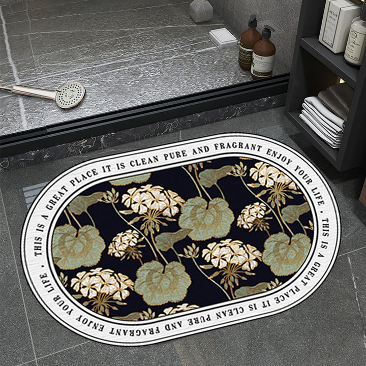 Floral Pattern Bathmat Kalsten