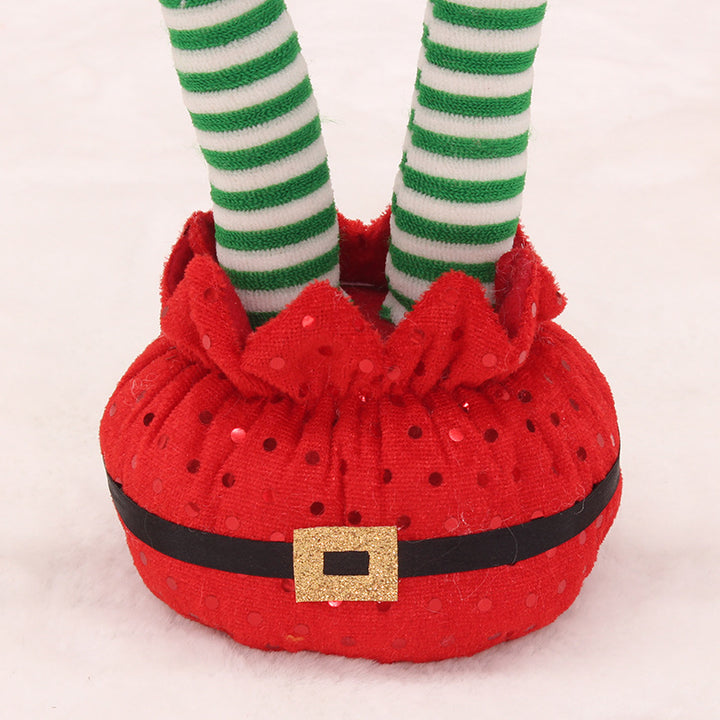 Christmas plush figure with movable elf pillars