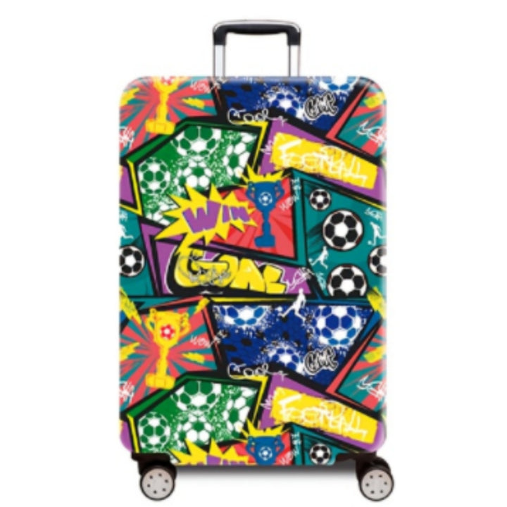 Women's hard-shell suitcase with dynamic football motif Kalsten