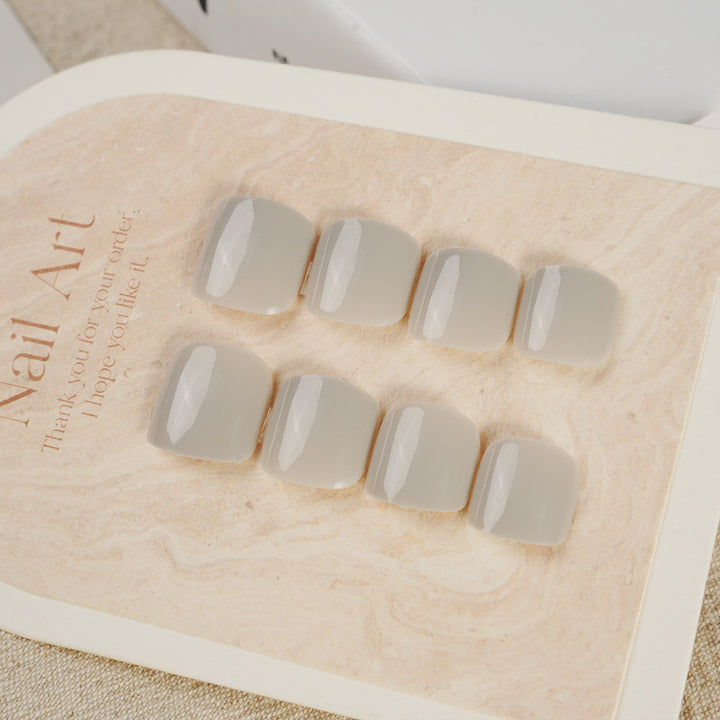 Elegantly Shaped Glossy Press-On Nail Art Set