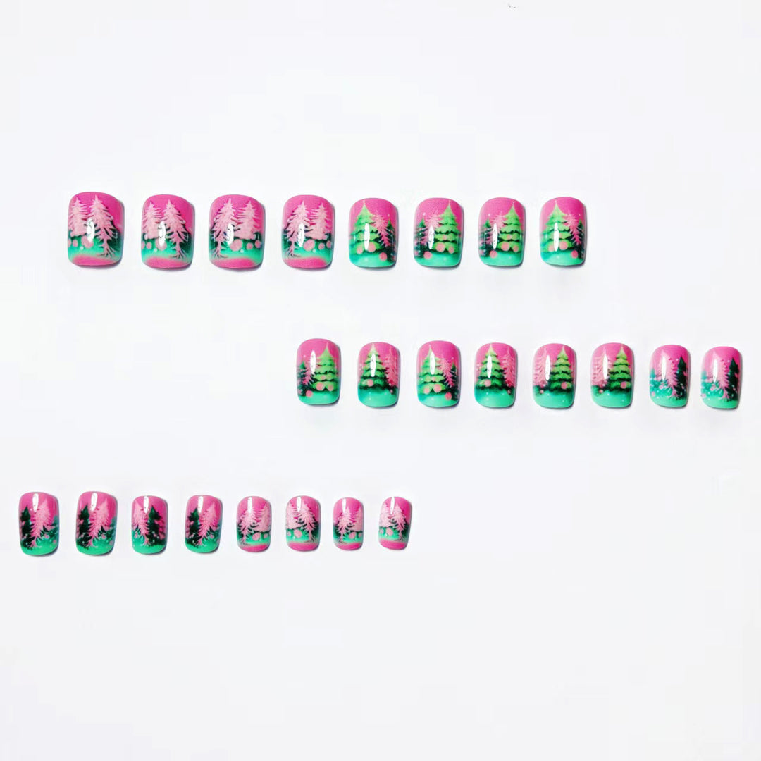 Seasonal Tree-Themed Nail Art Kalsten