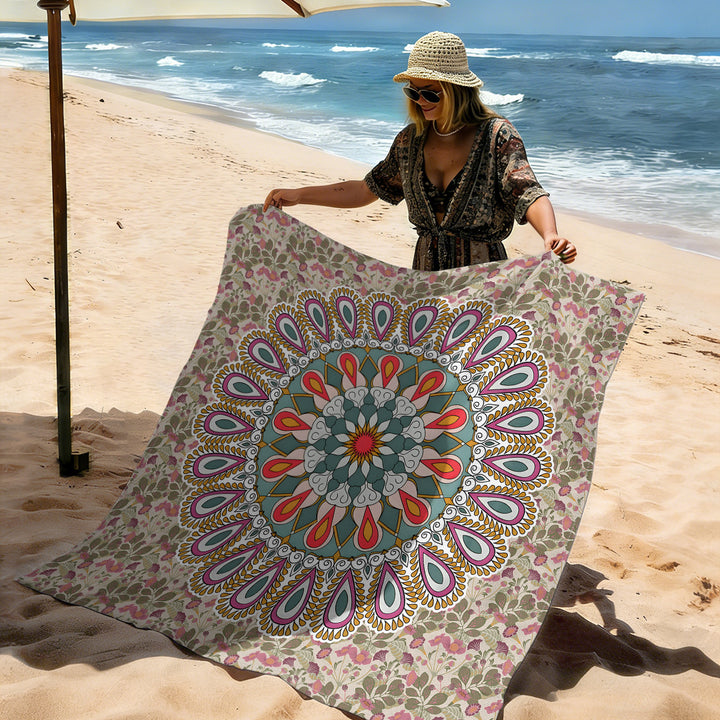Mandala Design Beach Mat Kalsten