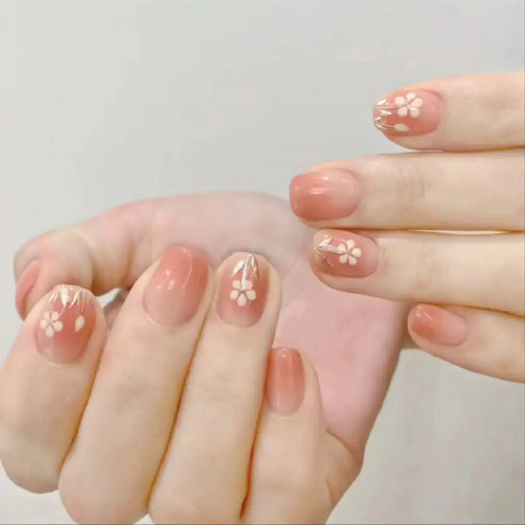 Elegant Floral Press-On Nails