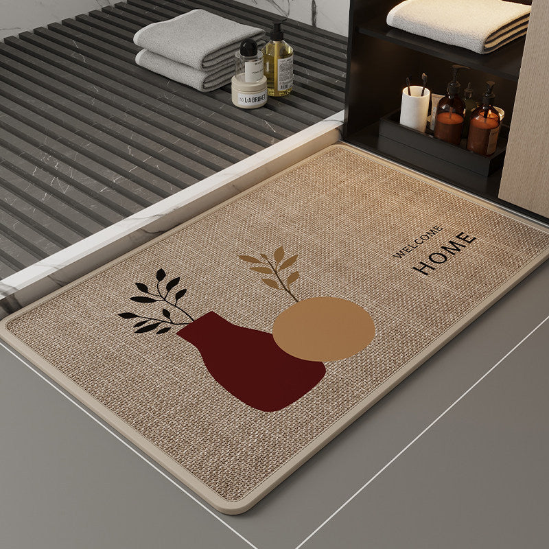 Decorative Fish-Themed Bath Mat for Bathroom