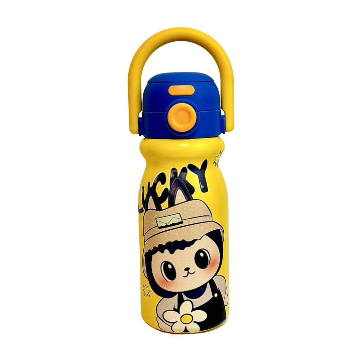 Women's water bottle with fun animal design and ergonomic carrying handle Kalsten