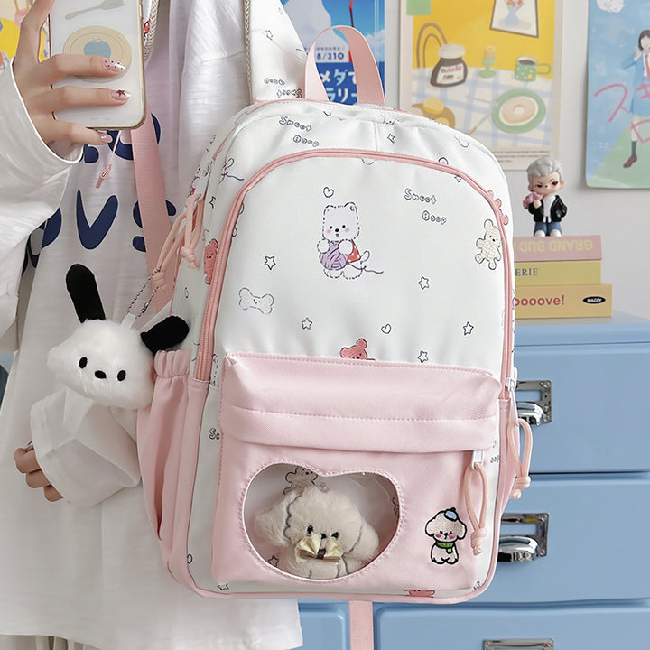 Backpack with Creative Music and Animal Motif Kalsten
