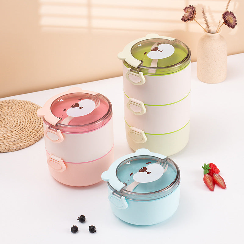 Cute Animal-Themed Stackable Lunch Container