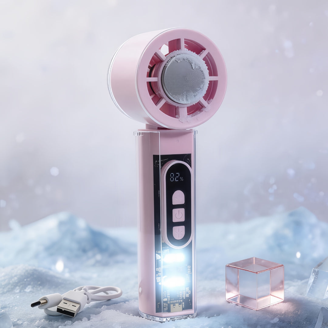 Women's portable mini handheld fan with digital control Kalsten
