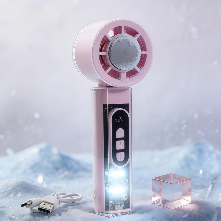 Women's portable mini handheld fan with digital control Kalsten