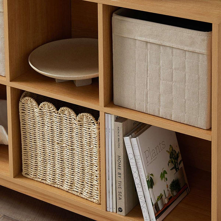 Decorative Woven Storage Tray with Scalloped Edges Kalsten