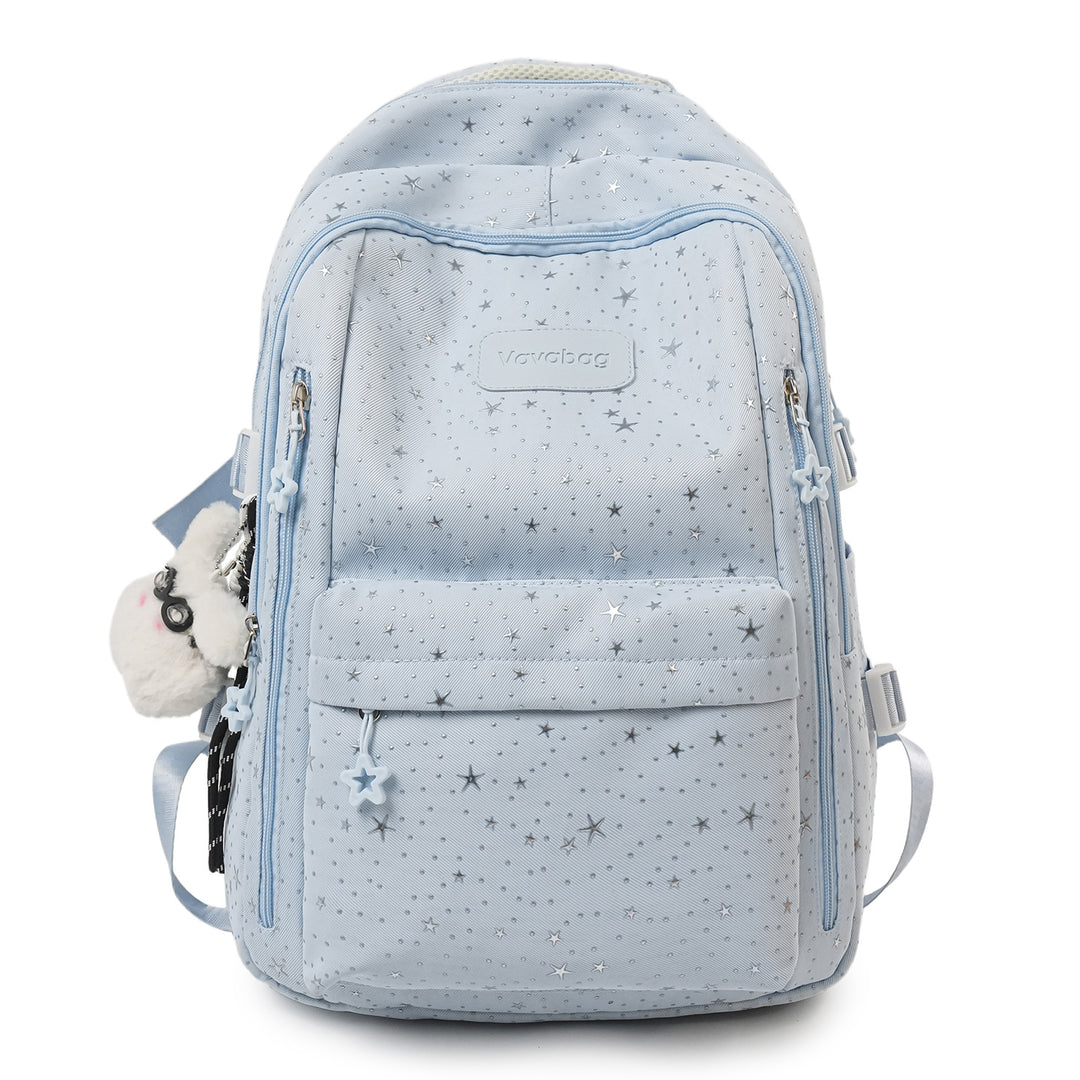 Stylish Multi-Compartment Backpack with Decorative Accents Kalsten