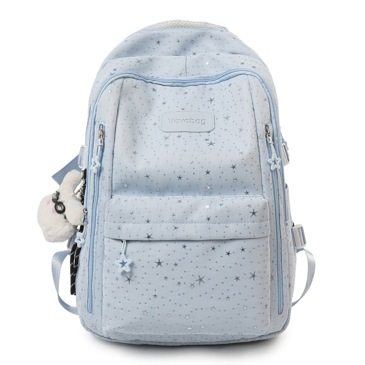 Stylish Multi-Compartment Backpack with Decorative Accents Kalsten