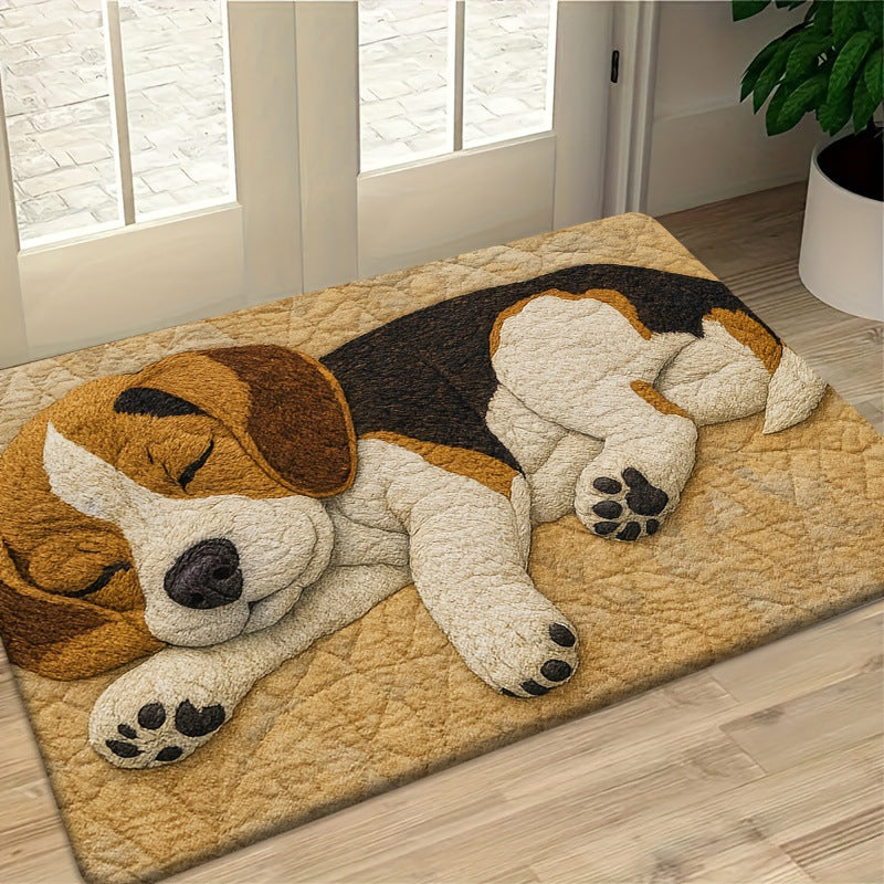 Cozy Dog-Themed Floor Mat