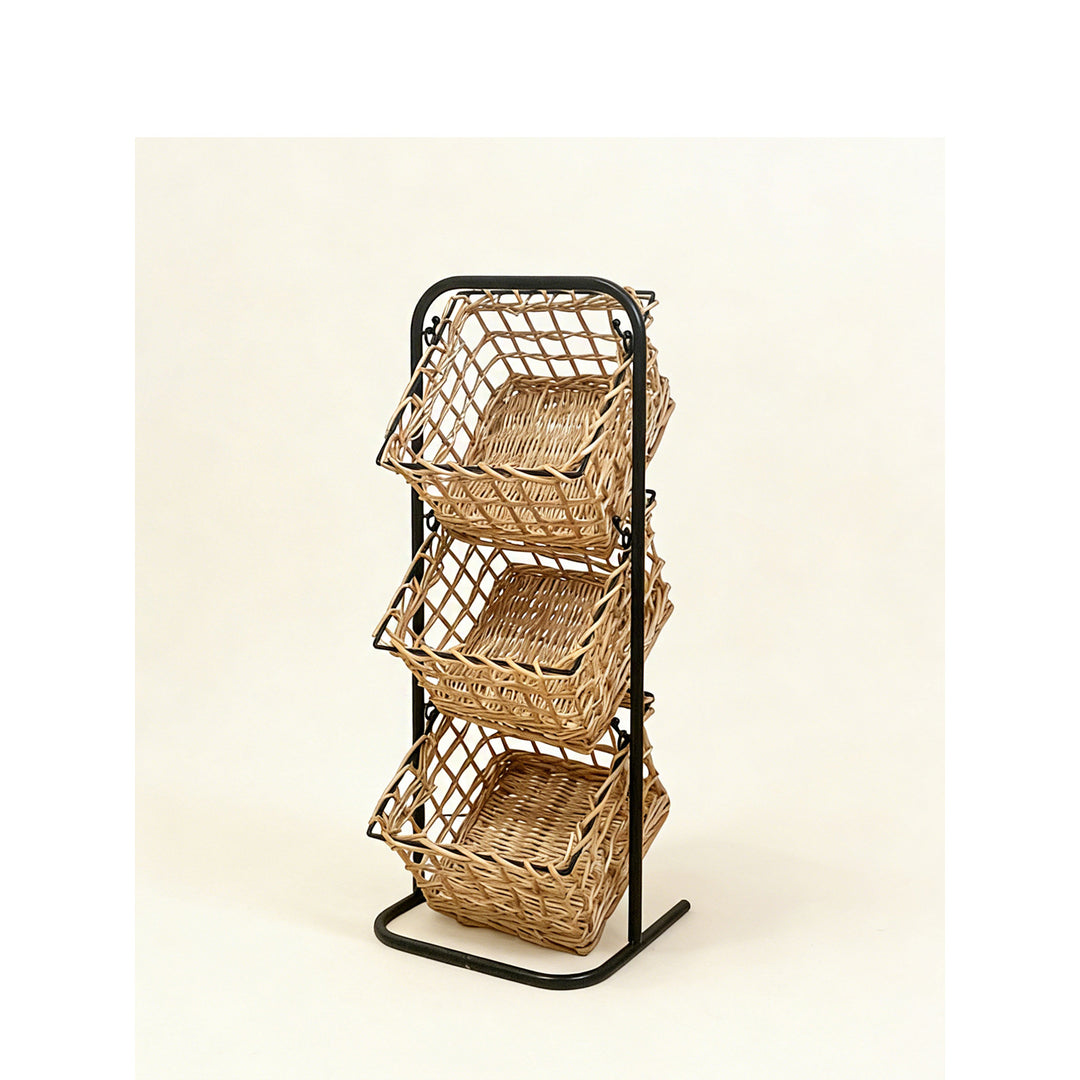 Modern storage basket with multiple shelves Kalsten