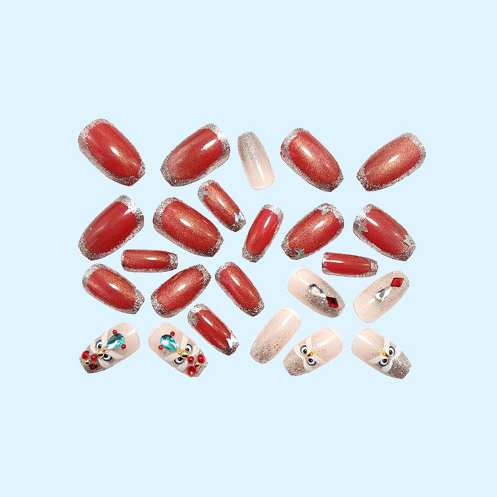 Artificial nails with luxurious 3D decorations Kalsten