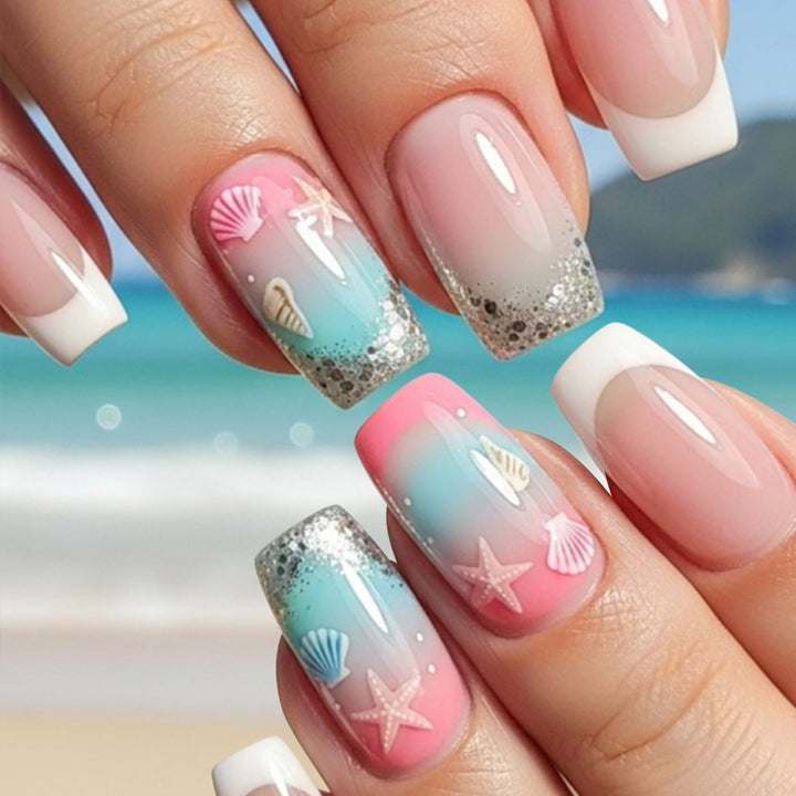 Coastal Ocean-Inspired Nail Art Extensions Kalsten