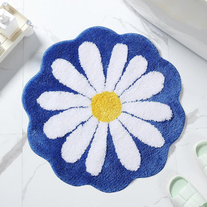 Plush Floral Bath Mat