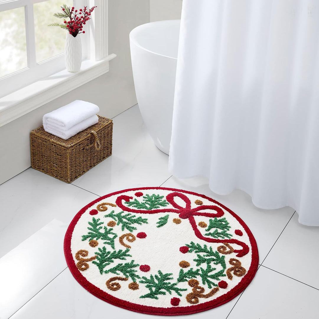 Floral Leaf Shaped Bath Mat Kalsten