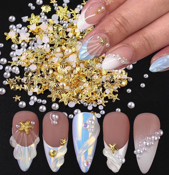 Sea-Themed Nail Art Decoration Kit