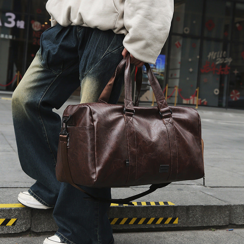 Durable Leather Weekender Duffle Bag Kalsten