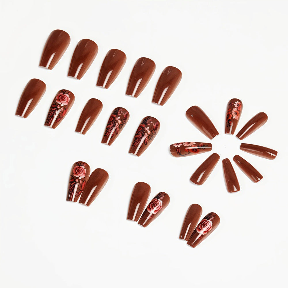 Artificial nails with floral accents Kalsten