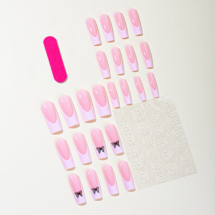 Elegant Butterfly Accent Nail Art Extensions Kalsten