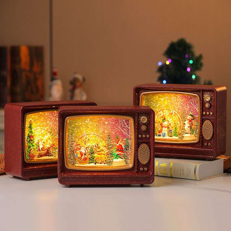 Decorative LED Lantern with Santa Figurine Kalsten