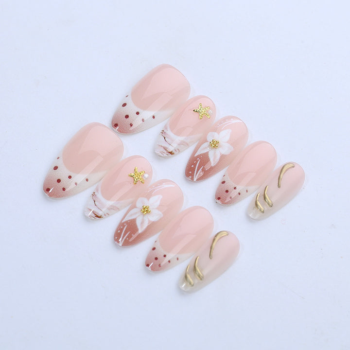 Artificial nail set with floral and elegant details Kalsten
